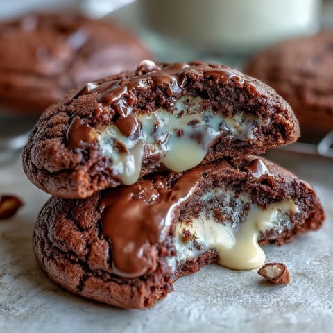 ALT text: Dark chocolate vanilla cookies with rich, chewy texture and white chocolate swirls inspired by Shadow Milk Cookie.