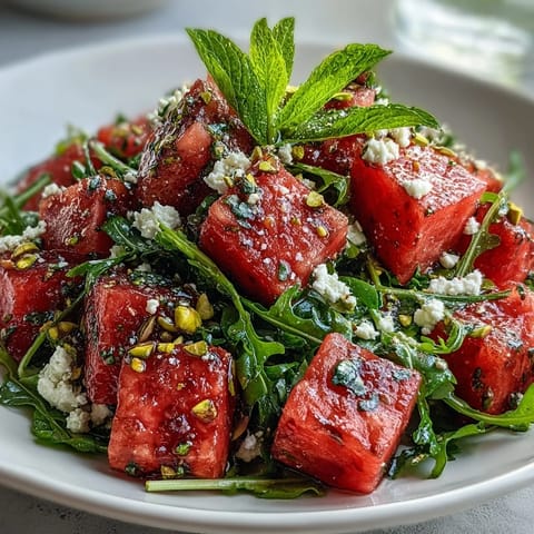 Watermelon Arugula Salad Lime