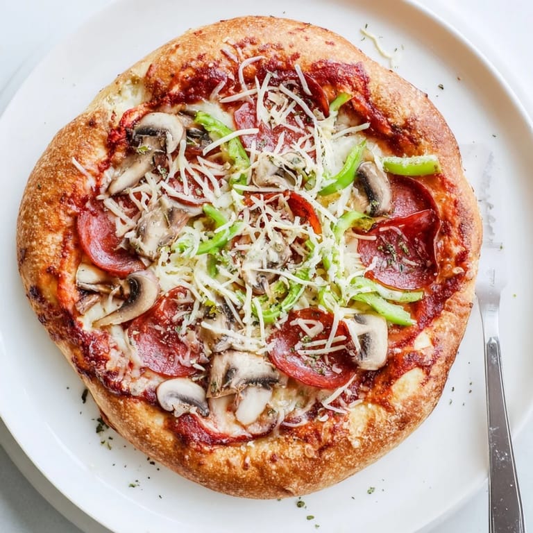 Homemade Stuffed Crust Pizza sliced open, revealing a gooey cheese-filled center and rich red sauce.