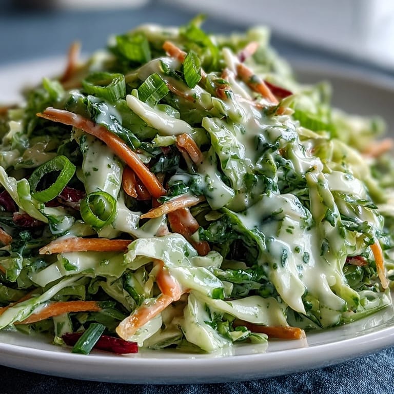 Vibrant Best Cabbage Coleslaw with finely shredded cabbage, carrots, and a creamy dressing, garnished with green onions.