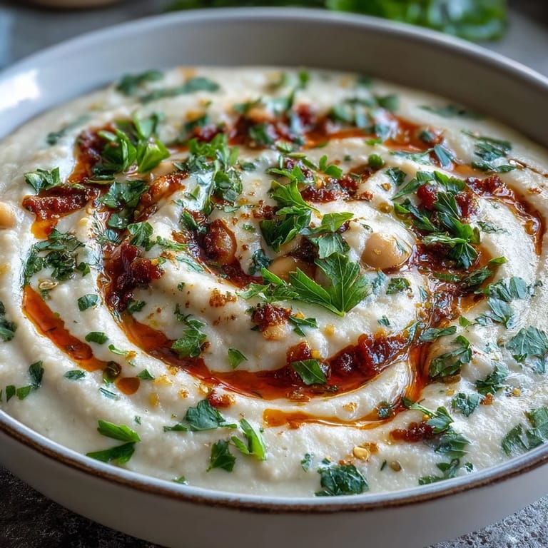 A bowl of White Bean Soup with Tomato topped with fresh herbs, served alongside crusty bread for dipping.