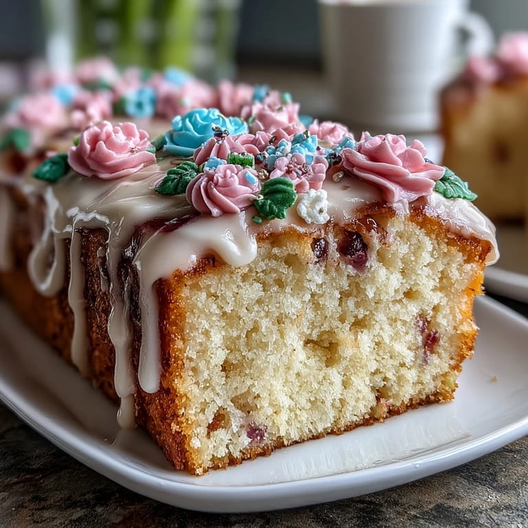 Elegant spring birthday cake featuring pastel buttercream floral designs, with delicate piped roses and blossoms in shades of pink, blue, and yellow.