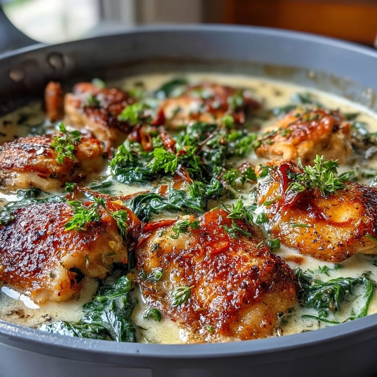 Creamy one-pot lemon orzo with chicken and spinach, garnished with fresh lemon zest and Parmesan.