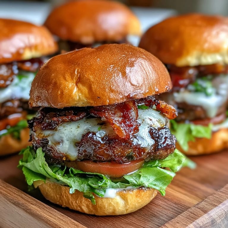 Perfectly grilled bacon burger sliders, a crowd-pleasing treat for any occasion.