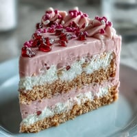 The decorated Candy Hearts Fake Cake shows a creamy slice with pastel candy hearts on whipped frosting.