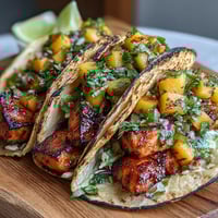 Grilled Salmon Mango Salsa Tacos