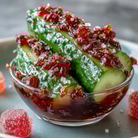 Vibrant Chamoy Pickle Kit in a Cup, a sweet and spicy viral snack.