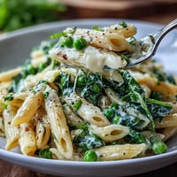One-Pot Lemon Ricotta Pasta with Peas and Spinach, creamy and bright for easy weeknight dinners.